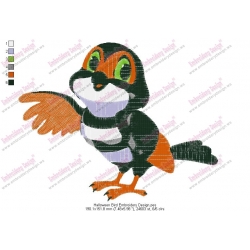 Halloween Bird Embroidery Design